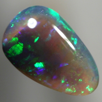 SOLID CRYSTAL OPAL Rolling flash of very bright strong green